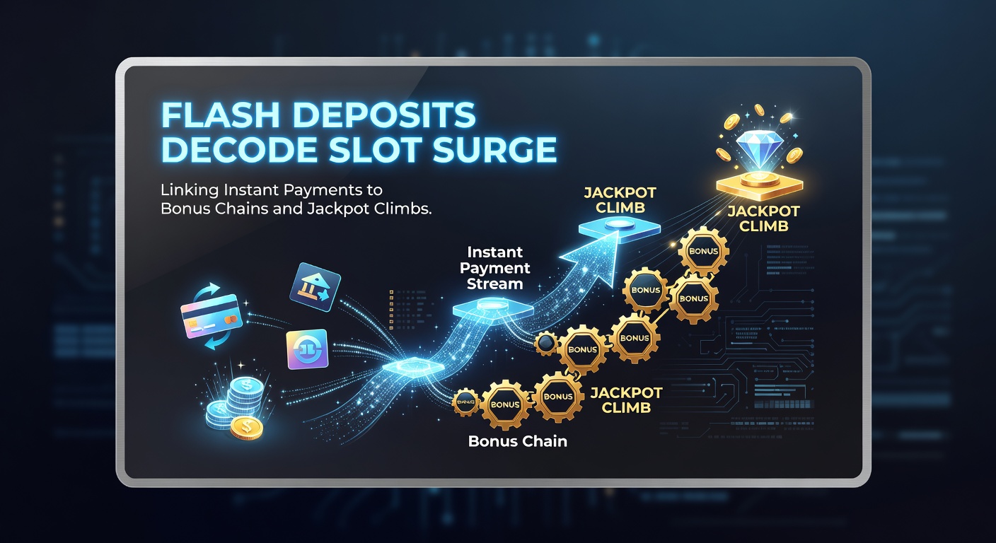 Grafik zeigt ultraschnelle Einzahlungen, die Bonus-Symbole und steigende Jackpots in Slot-Maschinen aktivieren