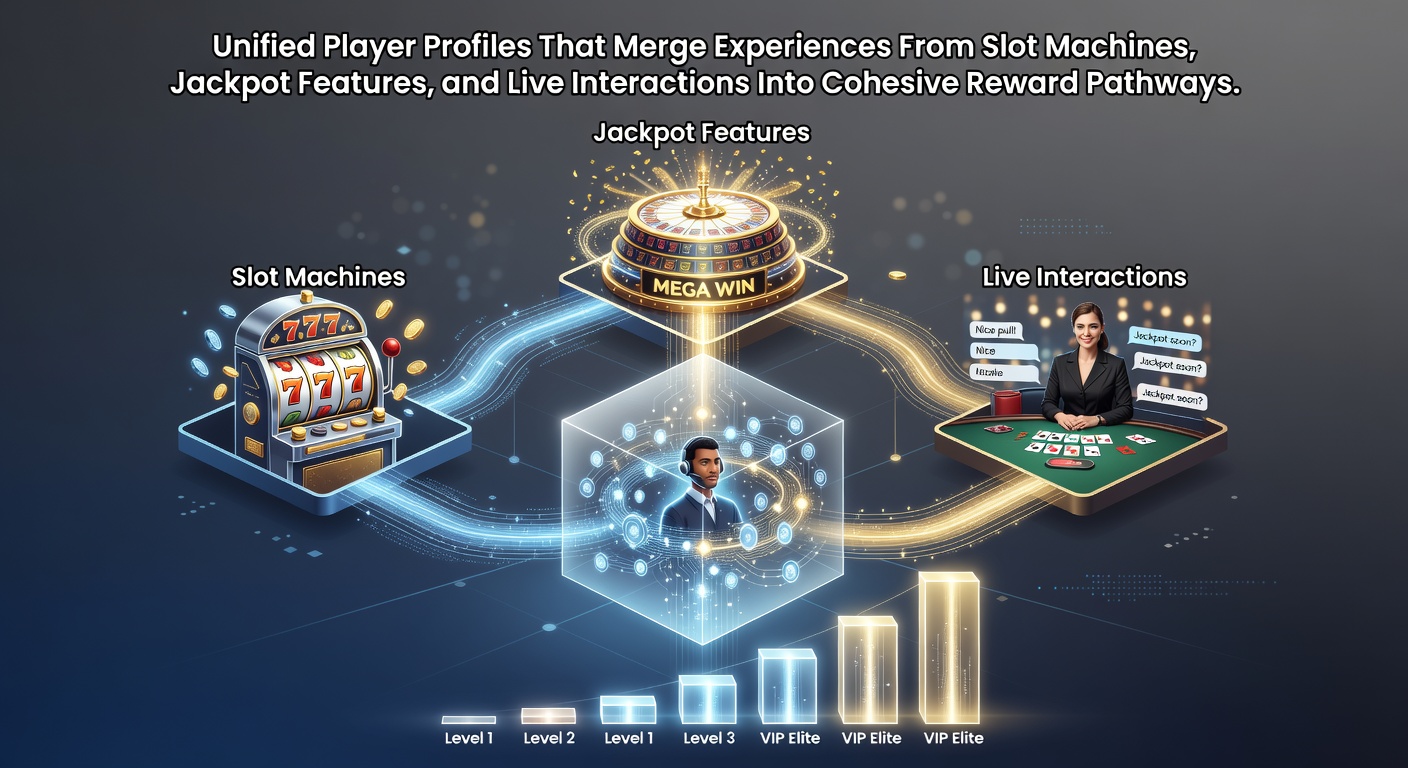 Darstellung einheitlicher Spielerprofile mit Verknüpfungen zwischen Slots, Jackpots und Live-Spielen