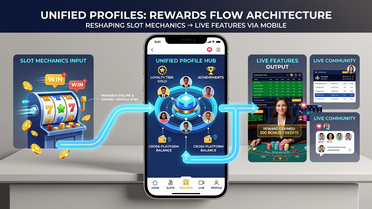 Mobile Schnittstellen verbinden Slot-Mechaniken mit Live-Features über einheitliche Profile